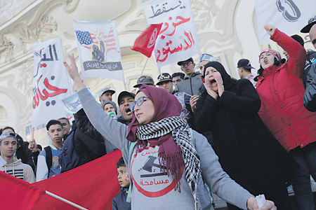 тунис, кризис, массовые протесты