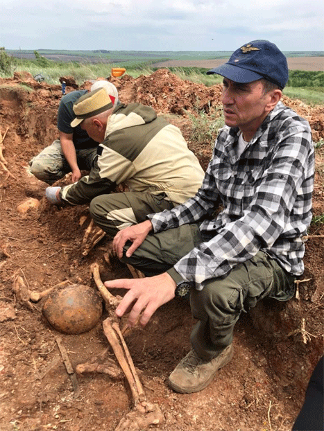 Волгоградские поисковики нашли останки итальянских солдат