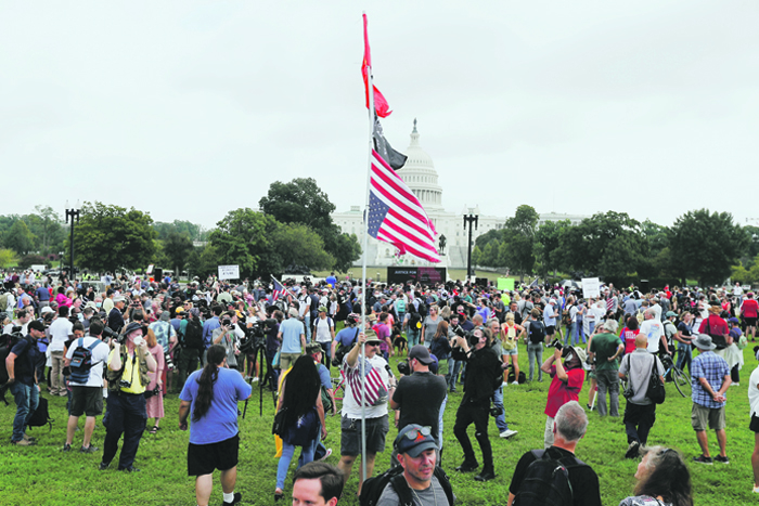 В США митинговали в защиту участников штурма Конгресса