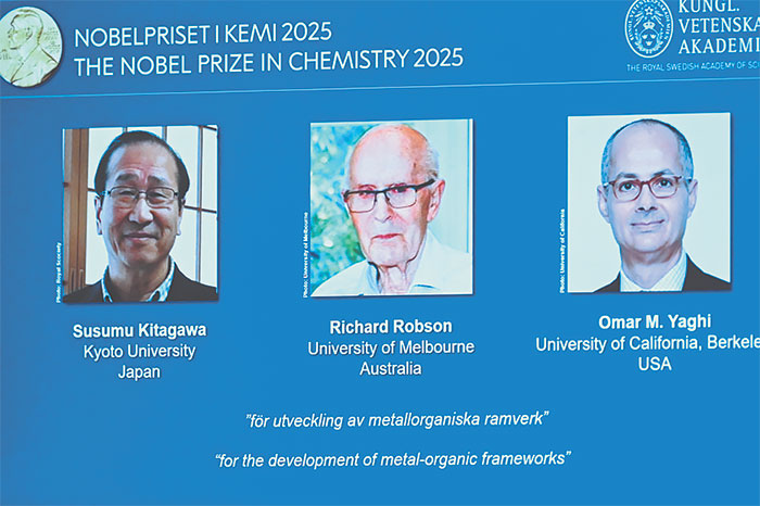 Нобель-25. Объявлены лауреаты по химии за создание универсального пористого материала