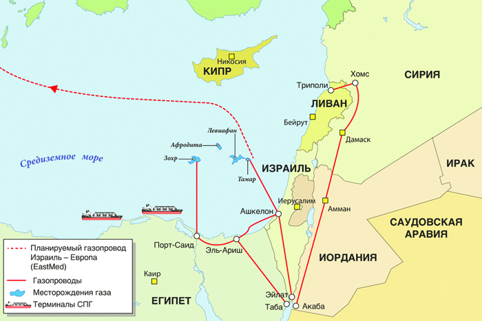 Египетско-израильский газ стал конкурентом российского экспорта