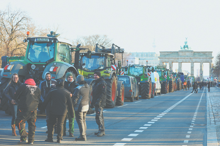 Тракторы блокируют немецкие города