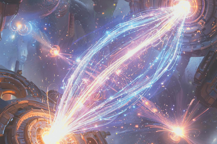 Световые потоки в воронке времени