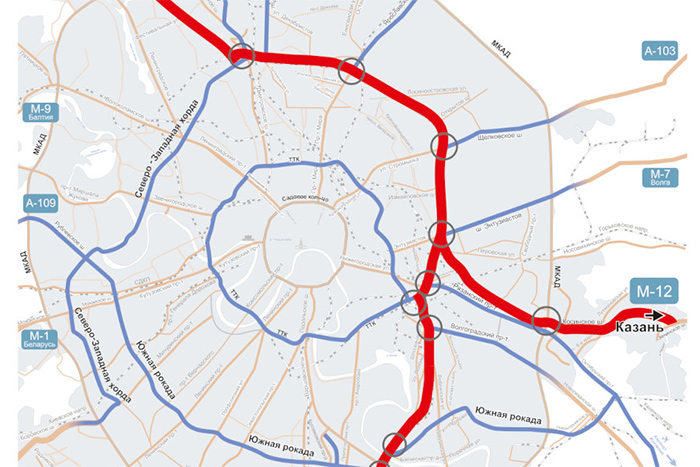 Скоростные диаметры москвы карта