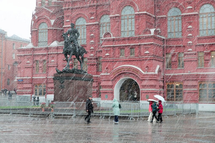 москва, снегопад