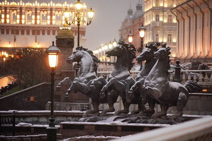 россия, москва, снегопад