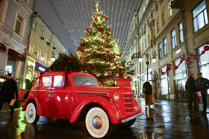 россия, москва, новый год, украшение