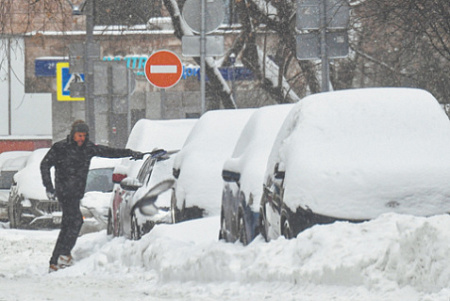 москва, снег, фото