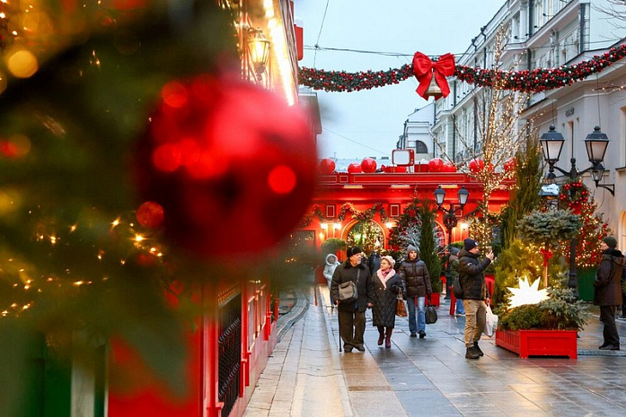 россия, москва, новый год, украшение