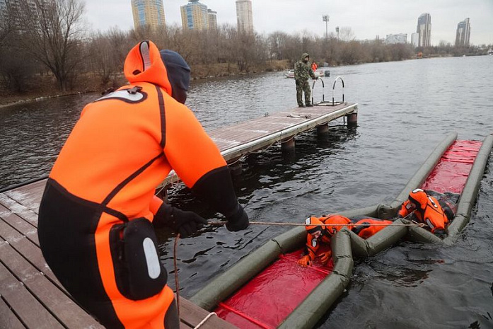 москва, служба спасения, водоемы, зима