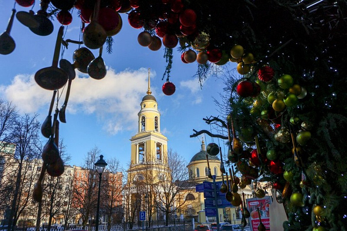 россия, москва, новый год, украшение