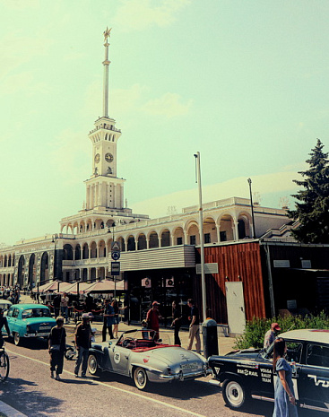 автомобили, ретроралли, речной вокзал, москва