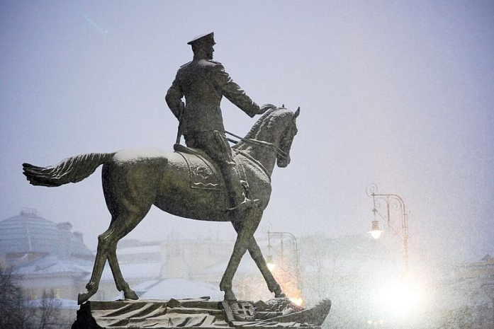 россия, москва, снегопад